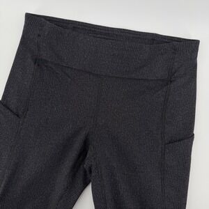 Lululemon Align High Rise Pants Black Herringbone Pocket Athletic Size 8